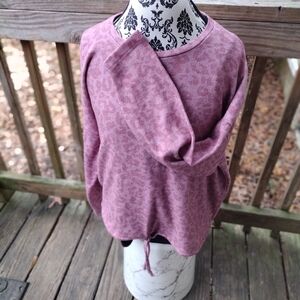 Women's Pink Leopard Print Soft Top